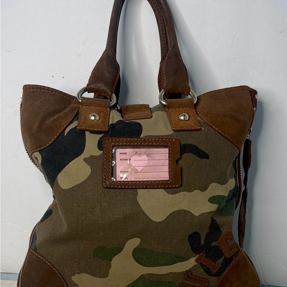 Vintage Juicy Couture PREP SCHOOL RIOT camo tote - Picture 3 of 16